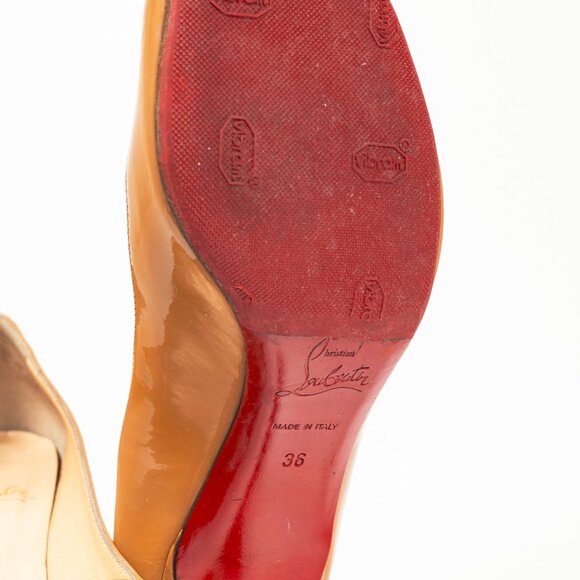 Christian Louboutin Simple 70 Camel Patent Leather Pumps - Picture 5 of 9